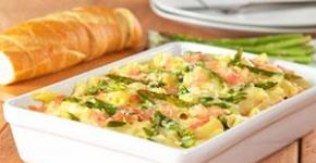 Запеканка с макаронами, сыром и яйцом